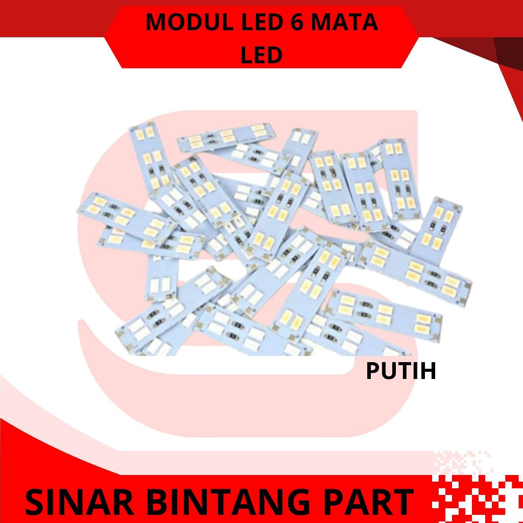 Modul Lampu LED 6 Chip SMD 5730 2W DC 12V HPL 2 Watt Full Heatsink -SB99