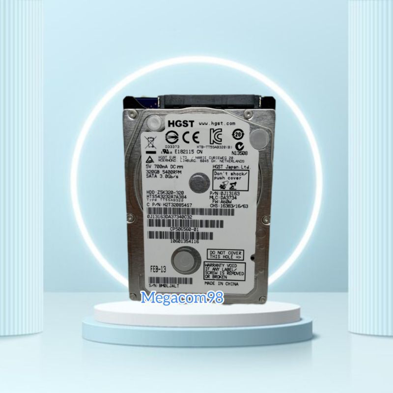 hardisk laptop kapasitas 320gb hitachi sata 2.5 inchi hdd internal supot ke semua lapotp dan ps gami