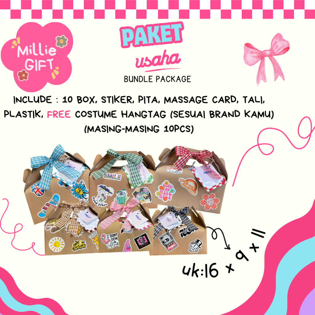 

PAKET USAHA/PAKET BOX ONLY (10 PCS) KRAFT BOX