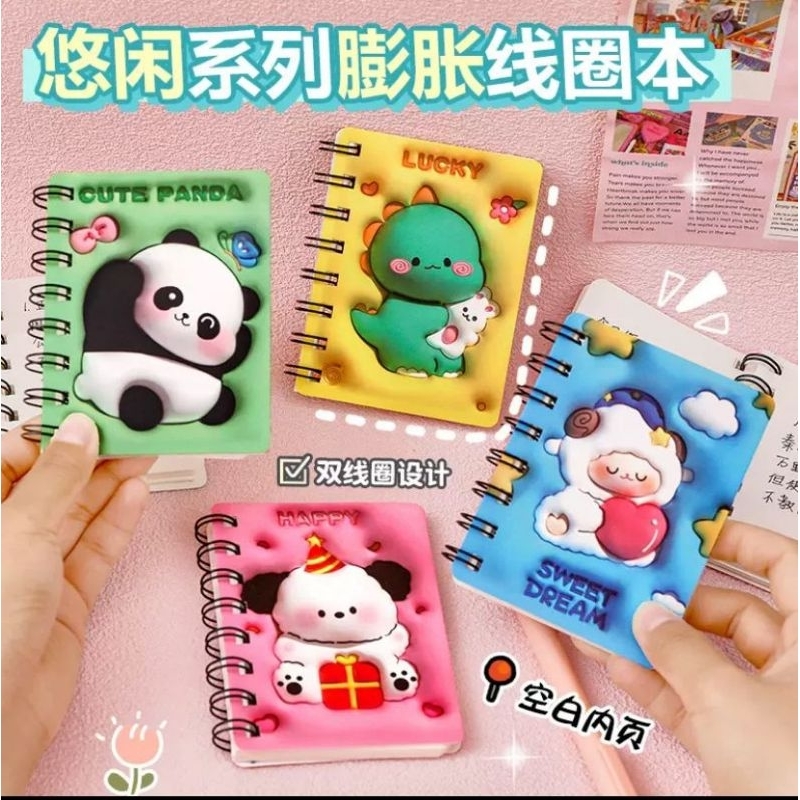 

BOO01001 - Memo Notebook Mini Polos Karakter Kartun Lucu Agenda