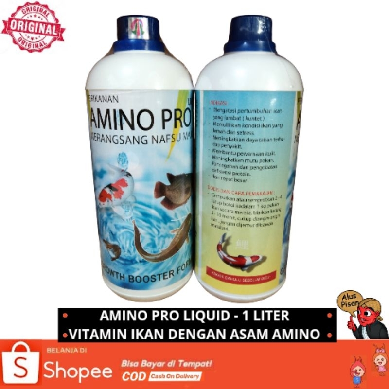 Vitamin Ikan Dengan Asam Amino - Amino Pro Liquid 1 Liter