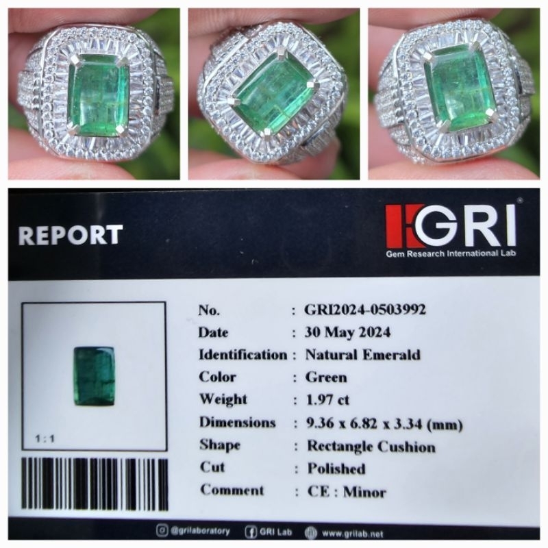 Natural Zamrud Emerald Minor Memo 1.97 crt