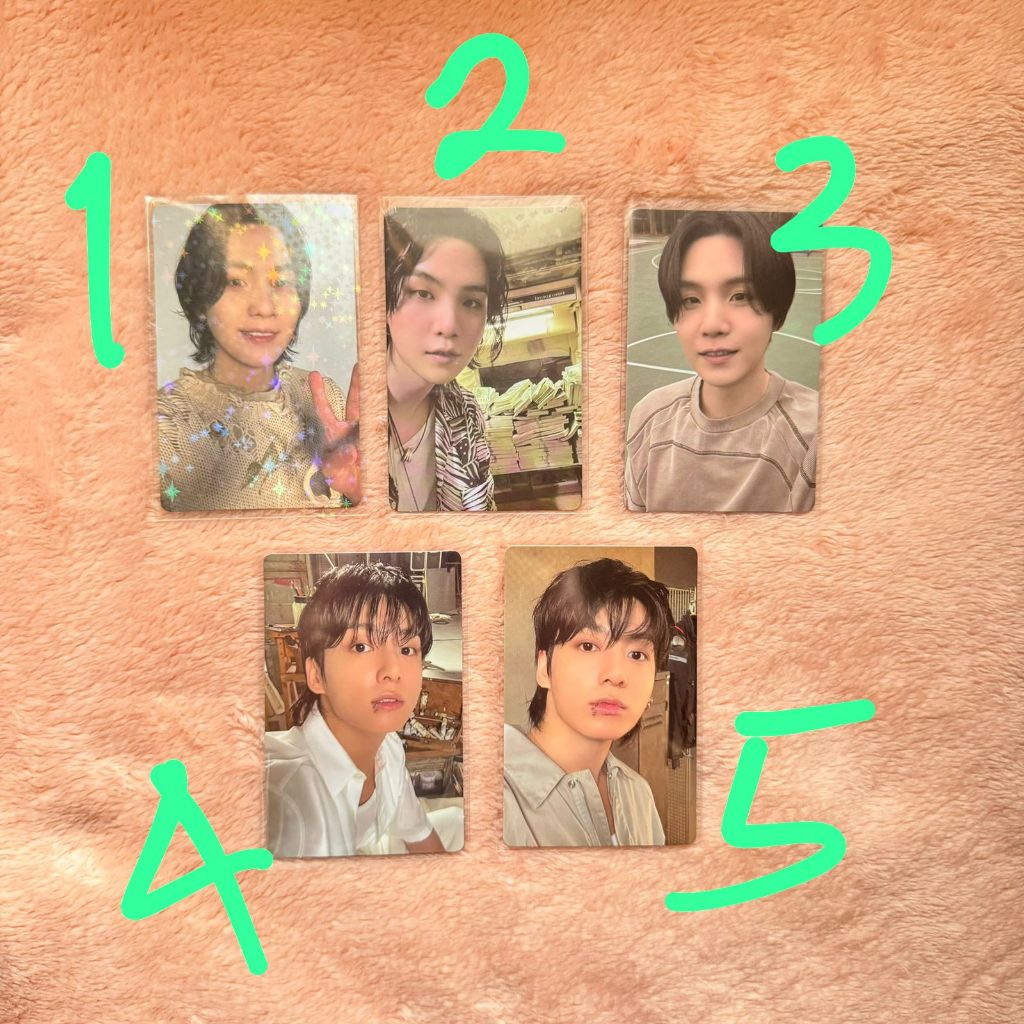 BTS Yoongi Suga Agust D-Day & Jungkook JK Golden Official Album Photocard PC