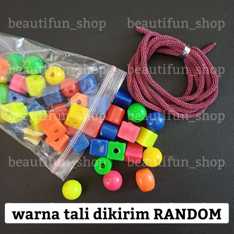 Meronce manik geometri meronce manik manik set korea mainan edukasi anak meronce manik geometri main