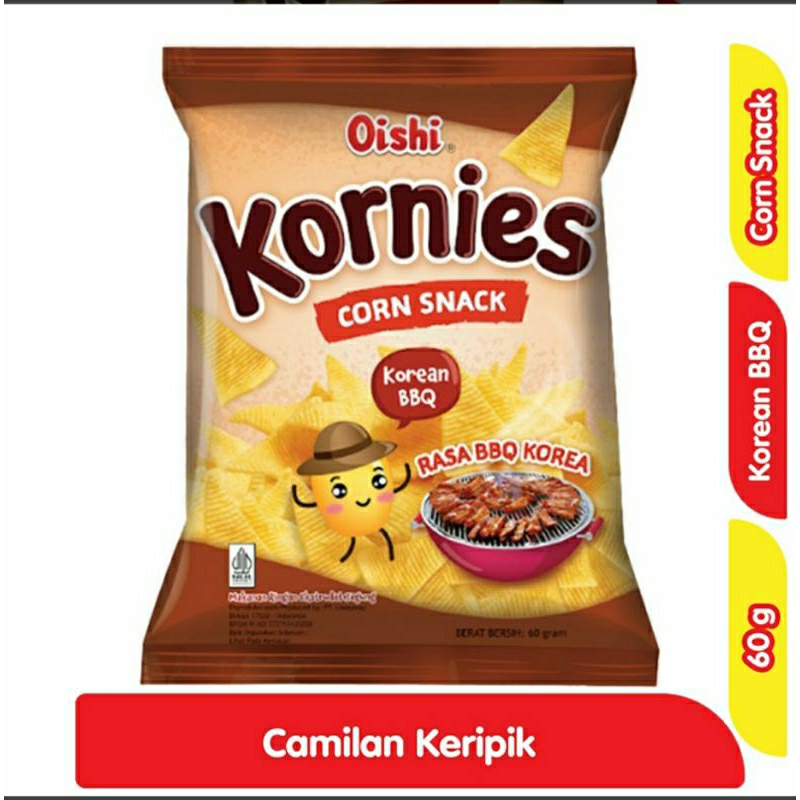 

Oishi kornies snack jagung rasa barbekiu korea 60 gr
