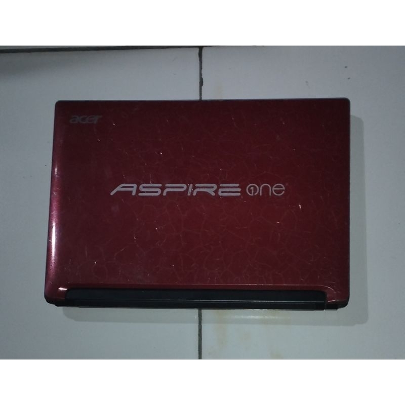 Notebook Second Acer Aspire one D255-N558Qrr intel atom DDR3 minus batre drop dan tidak ada charger 