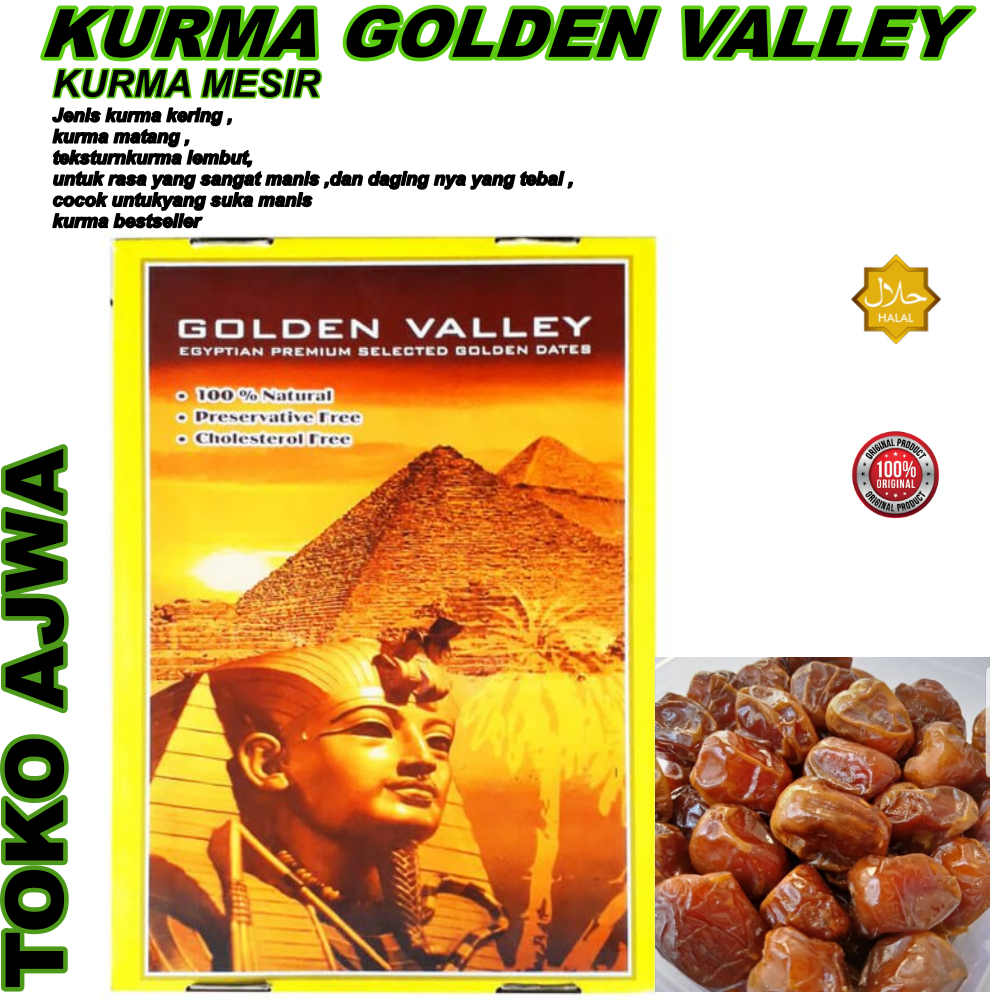 

Kurma mesir madu 1kg/KURMA MESIR JUMBO 1KG [free box mika] golden valley