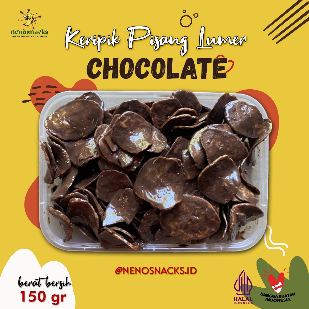 

Keripik Pisang Cokelat Lumer 150 gr by Nenosnacks
