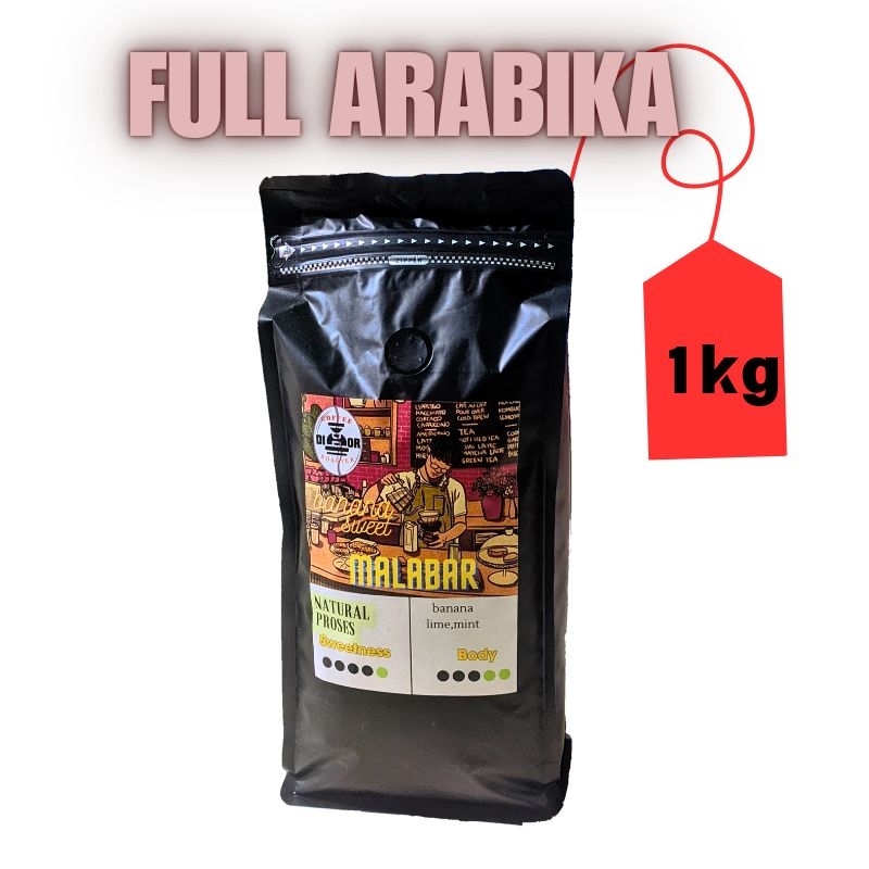 

House Blend arabika malabar kemasan 1kg giling halus