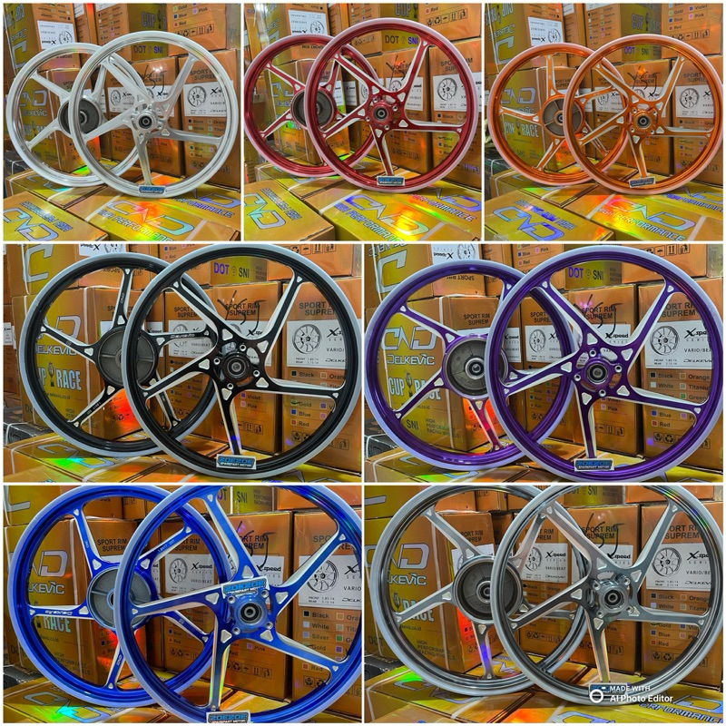 Velg Pelek Racing Delkevic D55 Yamaha FIZR /Jupiter Lama/Vega Lama/Crypton/Alfa /Jupiter Burhan Forc