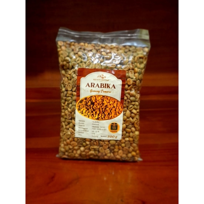 

Biji Kopi Mentah,Green Bean,Arabika Gunung Semeru Ukuran Sedang 500 g