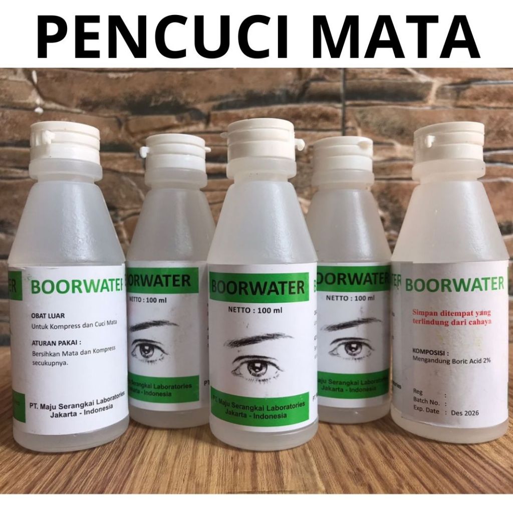 BOORWATER 100ml/PENCUCI MATA/BOOR WATER/PENCUCI MATA STERIL
