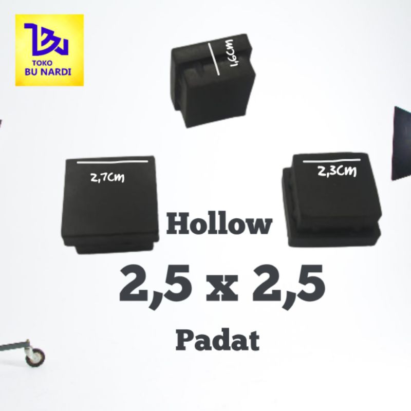KAKI KARET HOLLOW 2,5cm x 2,5cm Holo