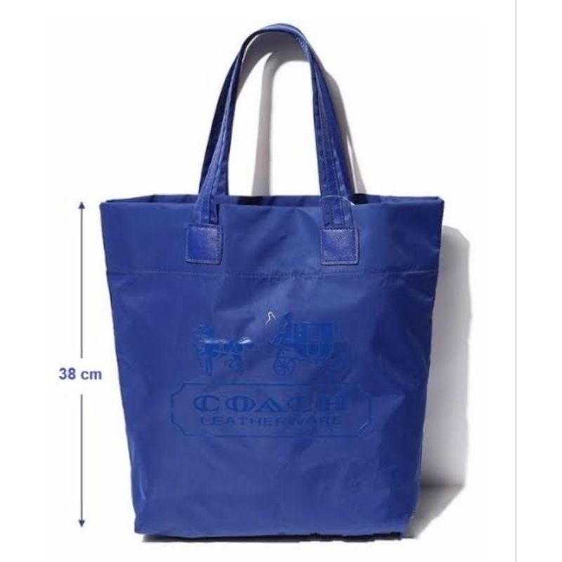 Tas Coach Tote bag Nilon Biru