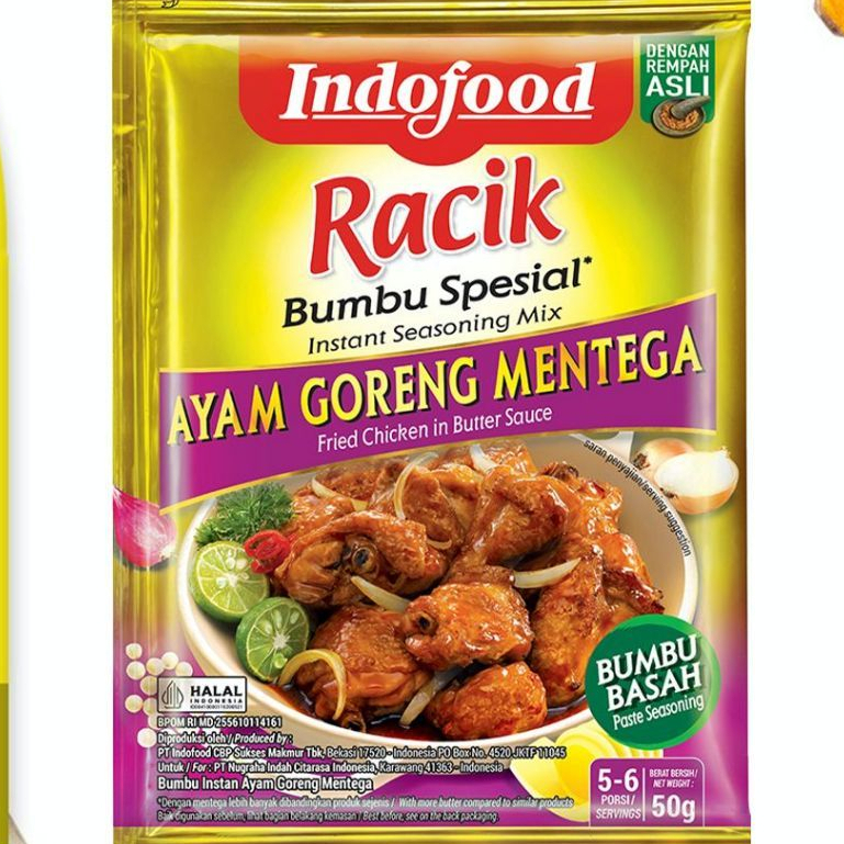 

RACIK AYAM GORENG MENTEGA 50gr BUMBU MASAK INSTAN INDOFOOD