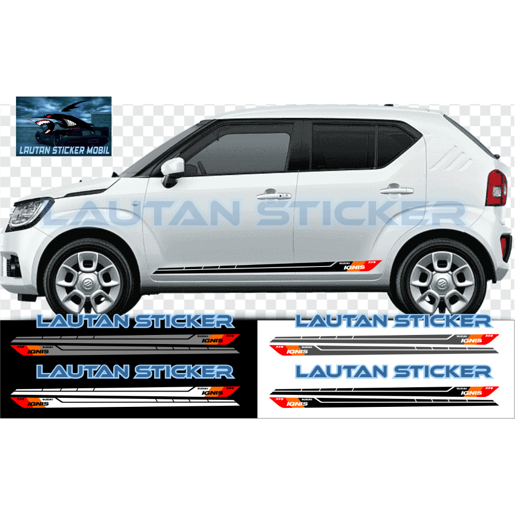 cutting stiker mobil suzuki ignis stiker list mobil ignis