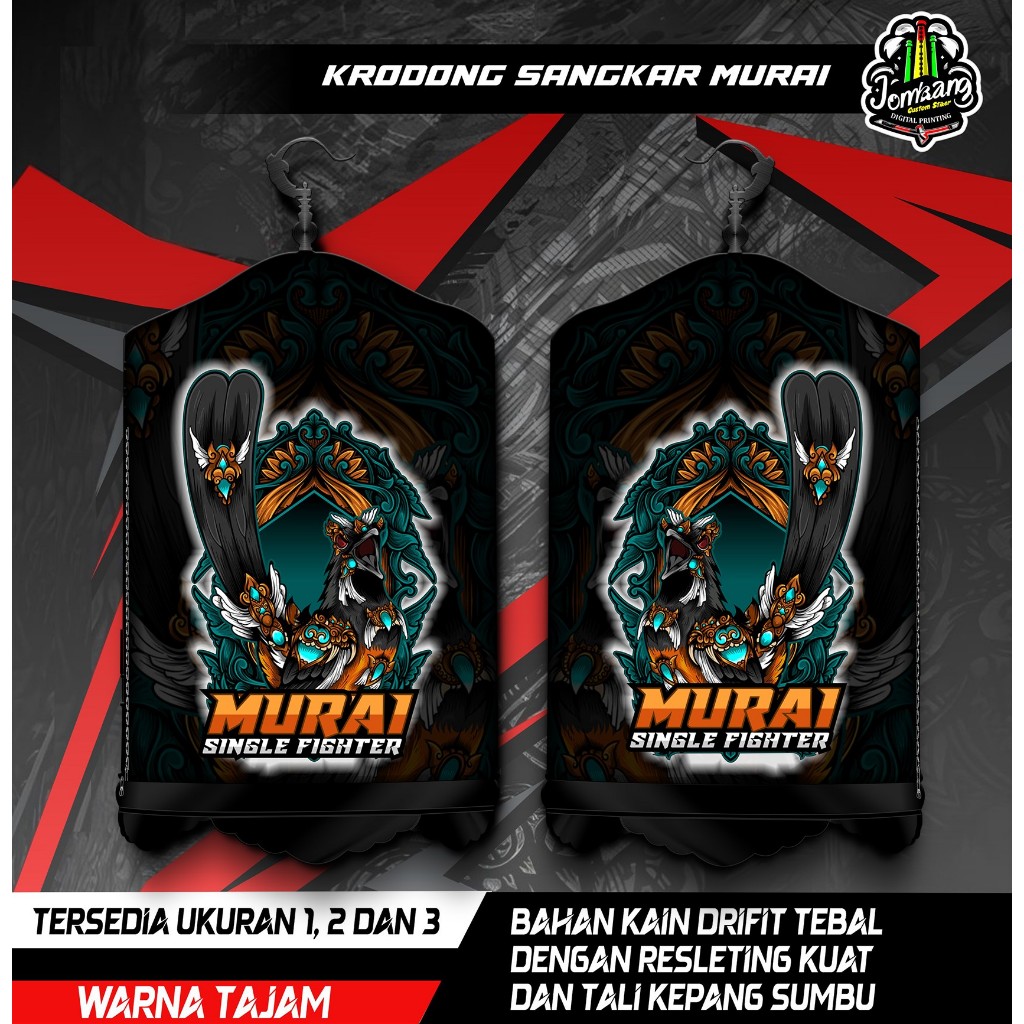 Krodong Krojong Sangkar Burung Murai, Sangkar Bulat Custom, Printing, High Quality, COD