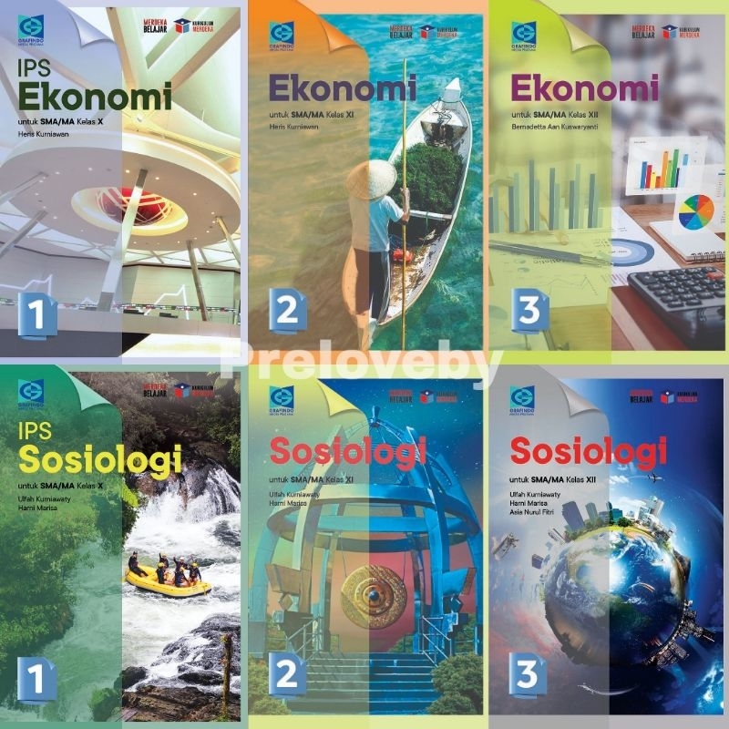 Kelas 10 11 12 Buku IPS Ekonomi Sosiologi untuk SMA/MA/SMK/MAK Grafindo Media Pratama Kurikulum Merd