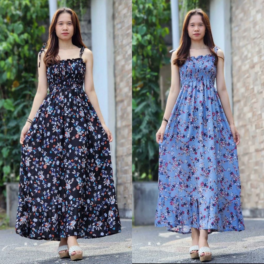 CANDAKENSI DRESS TALI WANITA / DRESS TANKTOP PANJANG SEMATA KAKI/ BABYDOLL PANJANG / Dress Ayuna Pan