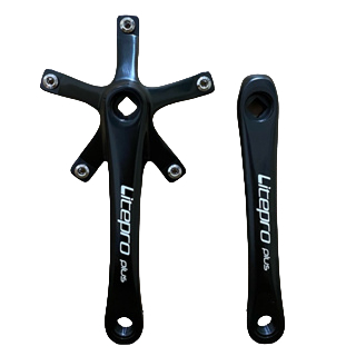 Crank Arm LITEPRO PLUS Emboss P 130BCD 170mm Warna Hitam