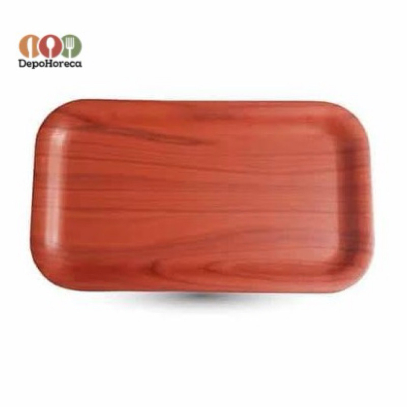 Nampan Bill Bahan Melamin Motif Kayu Ukuran 13.5x23.5 cm