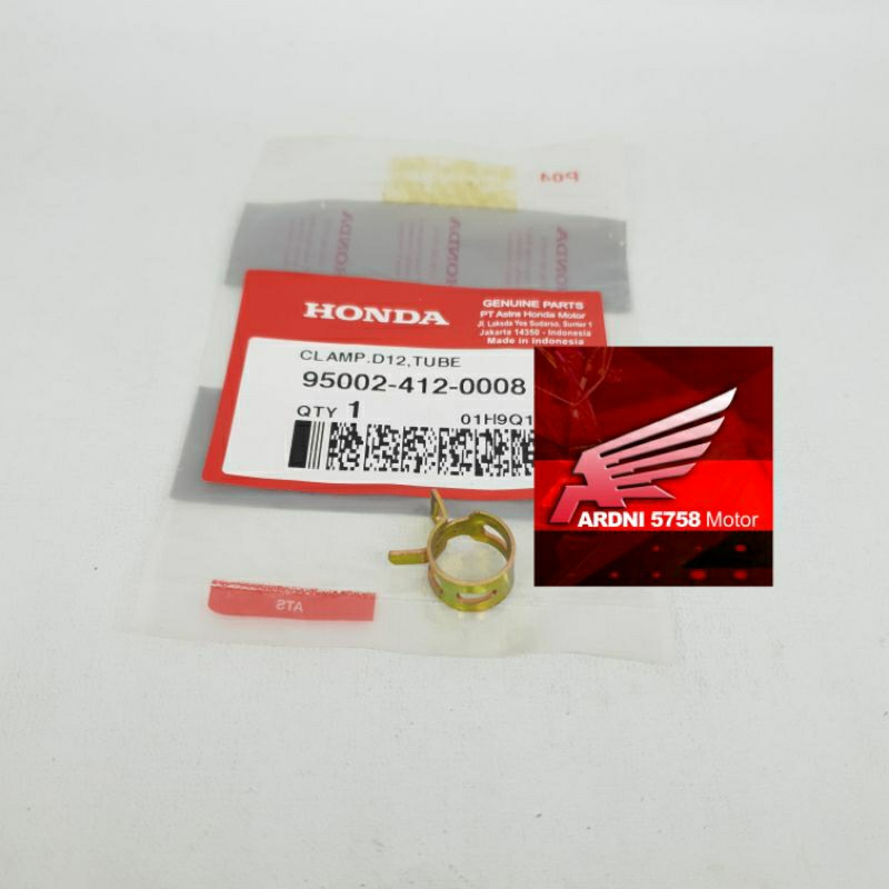 CLAMP D12 TUBE KLEM PENGUNCI SELANG HAWA FILTER UDARA BEAT SCOOPY VARIO GENIO PCX ADV CB 150 R CBR 1