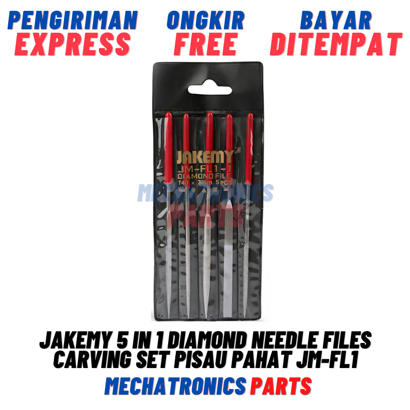 

[HDT-9015] JAKEMY 5 IN 1 DIAMOND NEEDLE FILES CARVING SET PISAU PAHAT JM-FL1