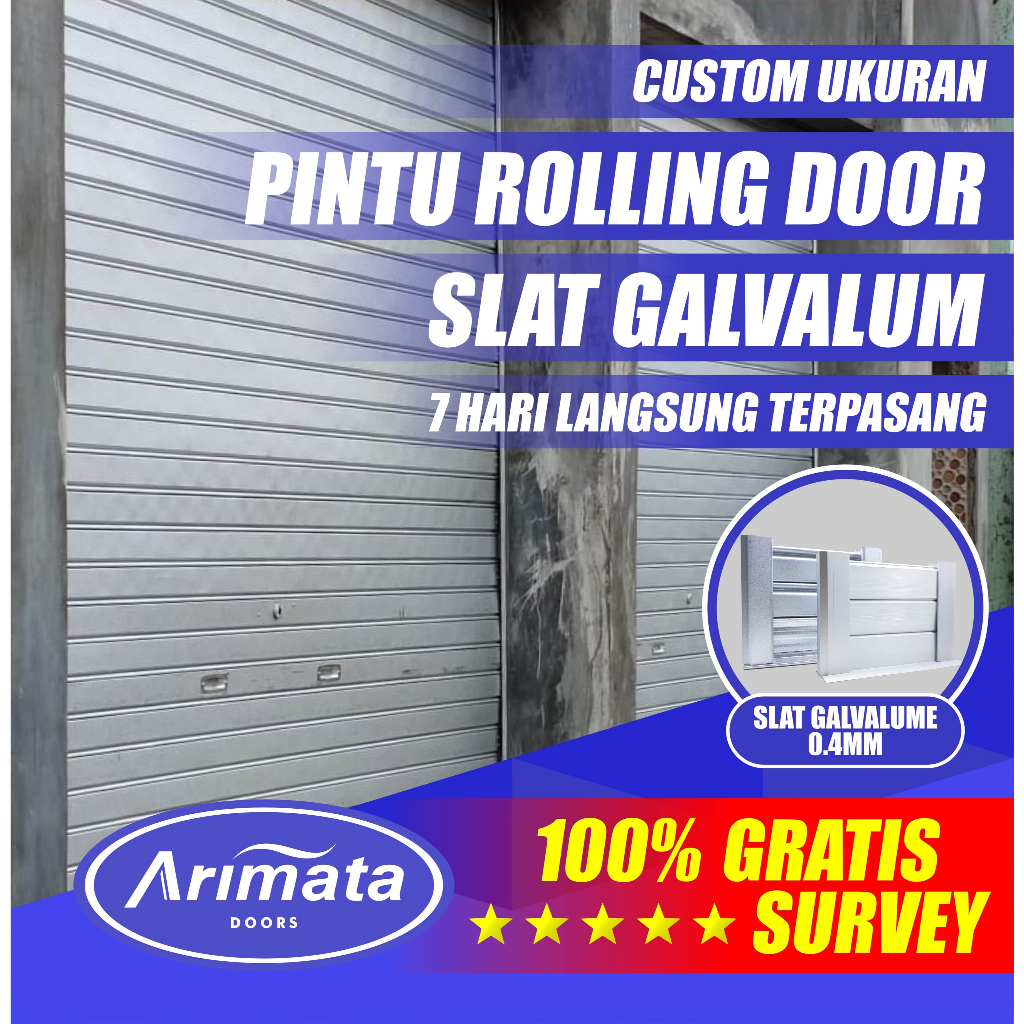 Pintu Rolling Door Slat Galvalum