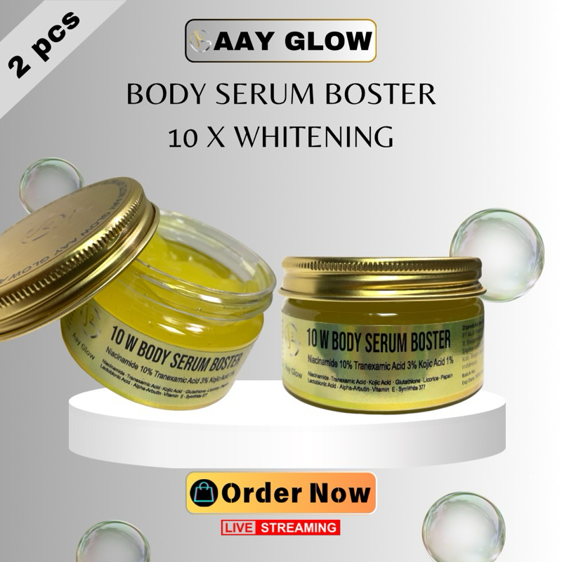 AAY GLOW BRIGHTENING BODY SERUM BOSTER PEMUTIH BADAN (Dapat 2)