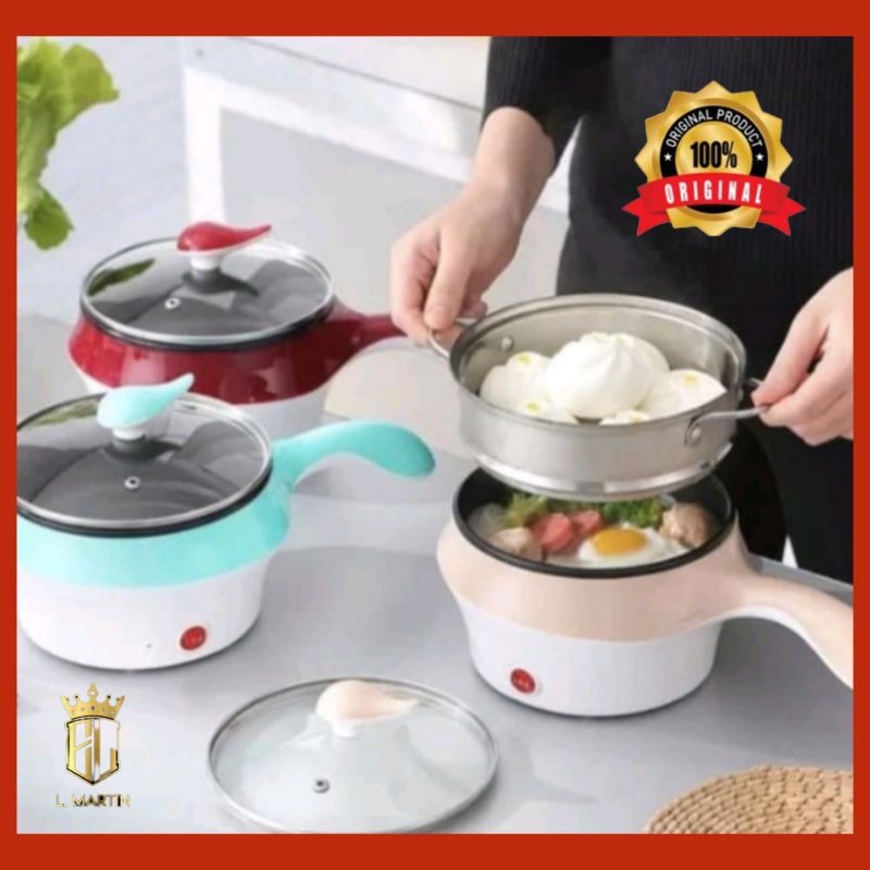 Panci Listrik Multifungsi 18 Cm / Panci Elektrik Multifungsi Mini Portable Low Watt / Panci Elektrik