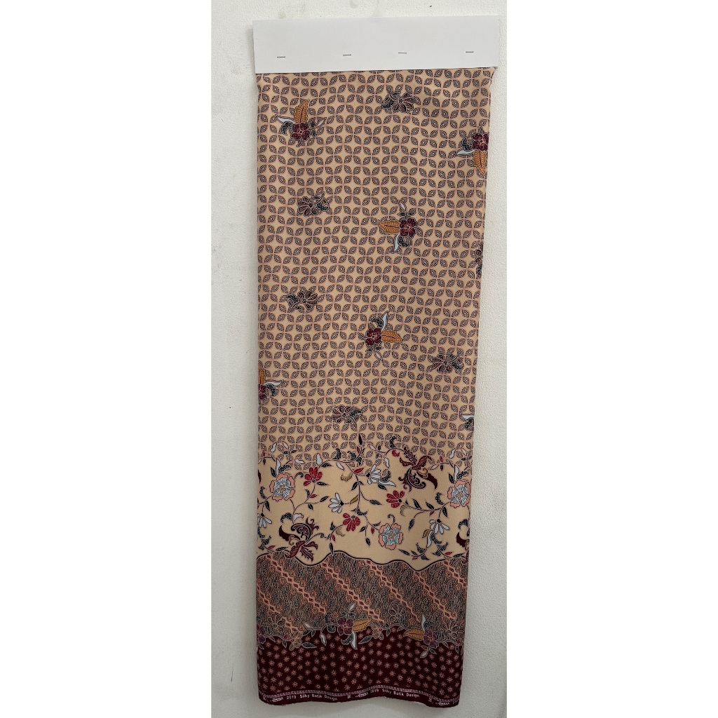 Kain batik muslim Silky Saten wanita pinggiran 44" lebar pendek