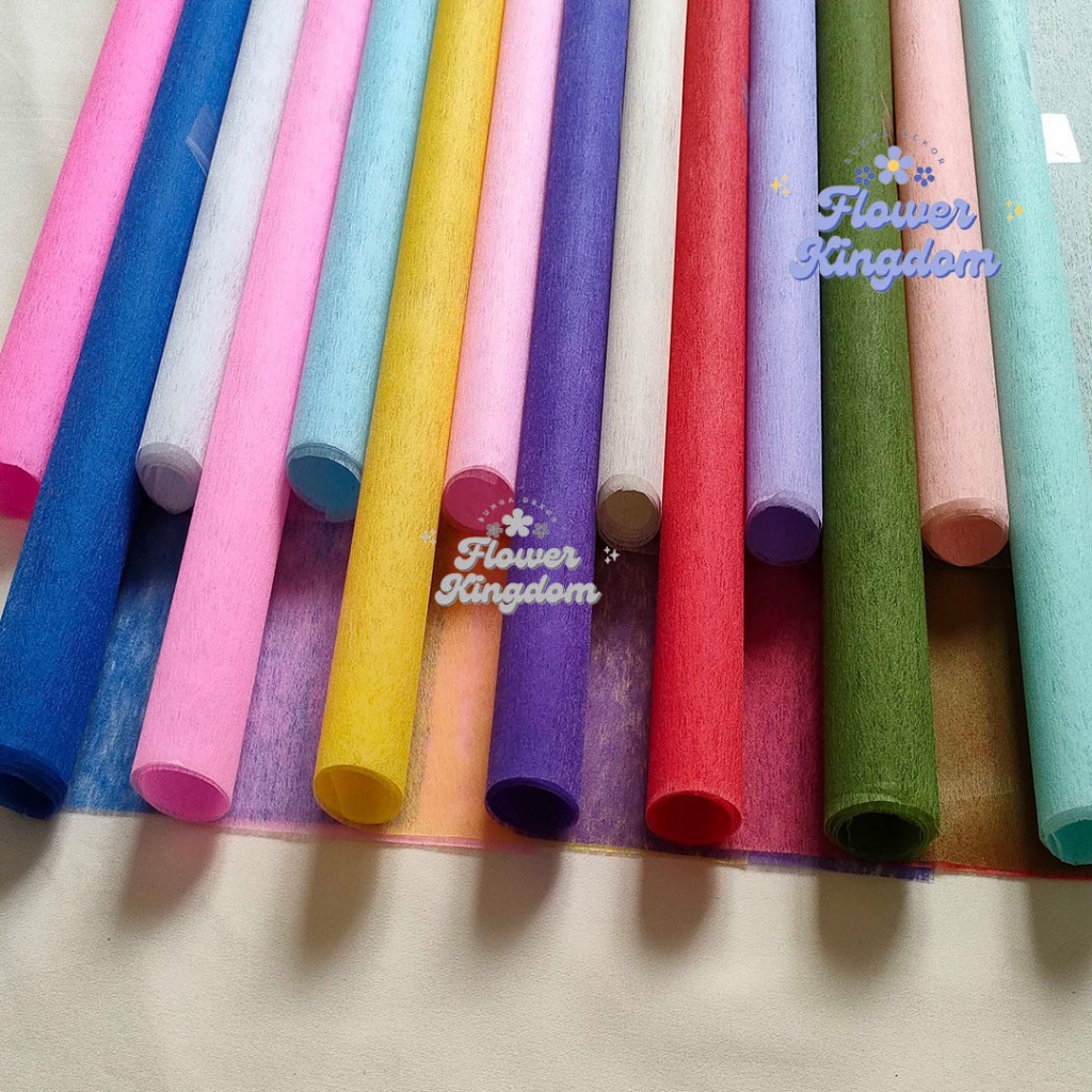 

Tissue Non Woven Flower Wrapping Kain Furing Spunbond Color Hias Buket Bouquet Pesta