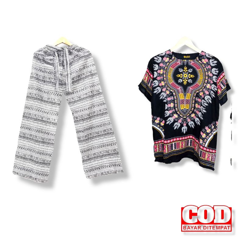 Setelan baju etnik/ setelan etnik pria wanita/ setelan celana panjang etnik O
