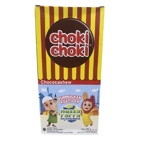 

Choki Choki Chococashew Pasta Coklat Snack Anak Ulang Tahun - Netto 20pcs x 10gr