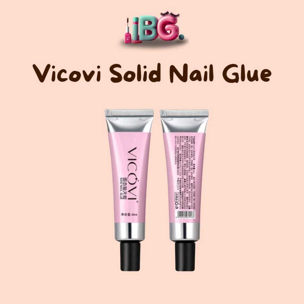 Vicovi Solid Nail Glue / Soft Gel Tips / Lem Soft Gel Tips / Lem Kuku Palsu Transparan / Lem Kuku Palsu Kuat / Lem Kuku Kuat