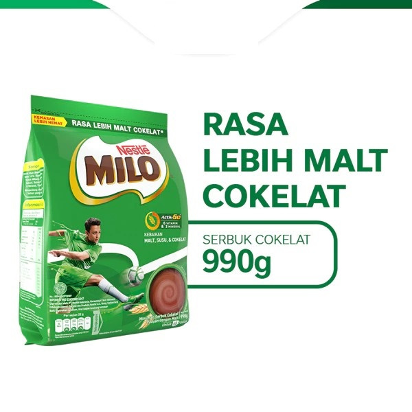 

Milo Active Go Susu Cokelat Malt Kemasan Pouch 990gram