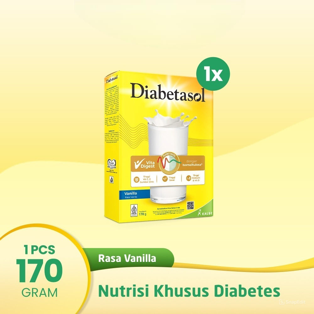 

[170 Gram] Susu Diabetasol Rasa Vanilla / Chocolate / Cappucino 170 gr