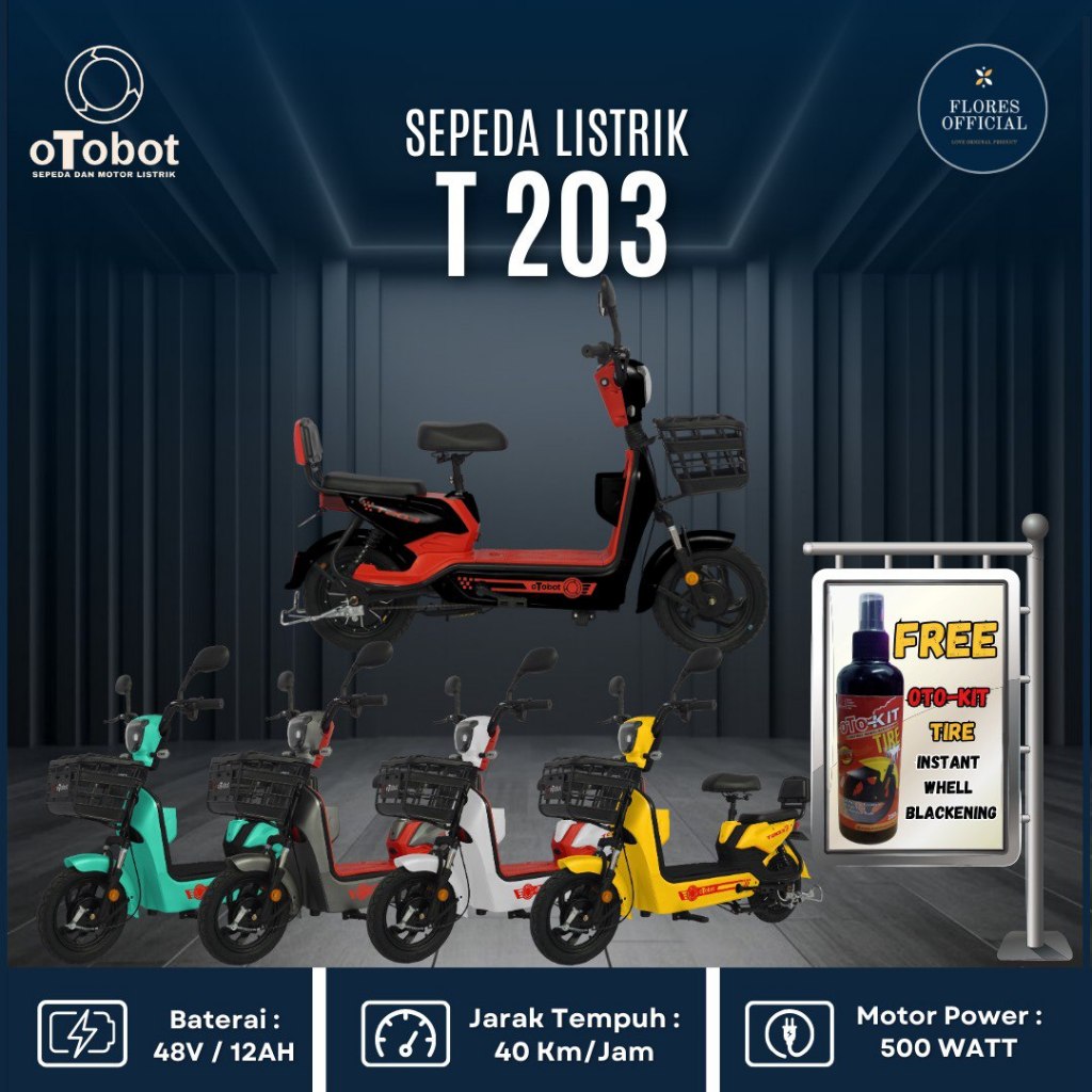 SEPEDA LISTRIK OTOBOT T203 GARANSI RESMI BY OTOBOT