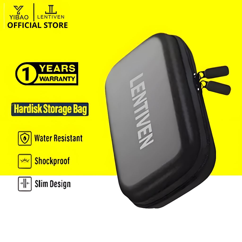 YIBAO LENTIVEN EVA Case Travel Storage Bag Pouch Earphone Powerbank HDD Hard Case YI