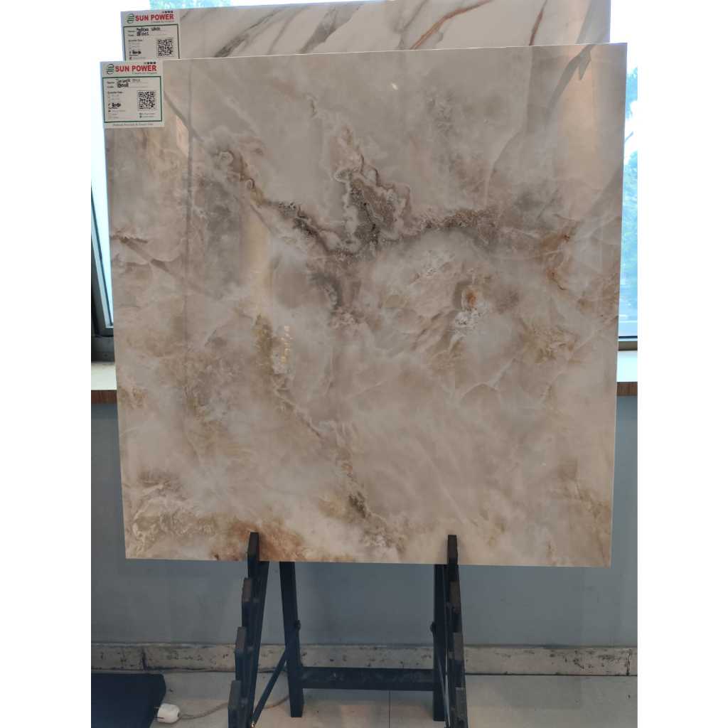 GRANIT PORCELAIN TILES 80X80 881008 TANZANIA ONYX KW B BY SUN POWER CERAMICS GRANIT LANTAI 80X80 GRA