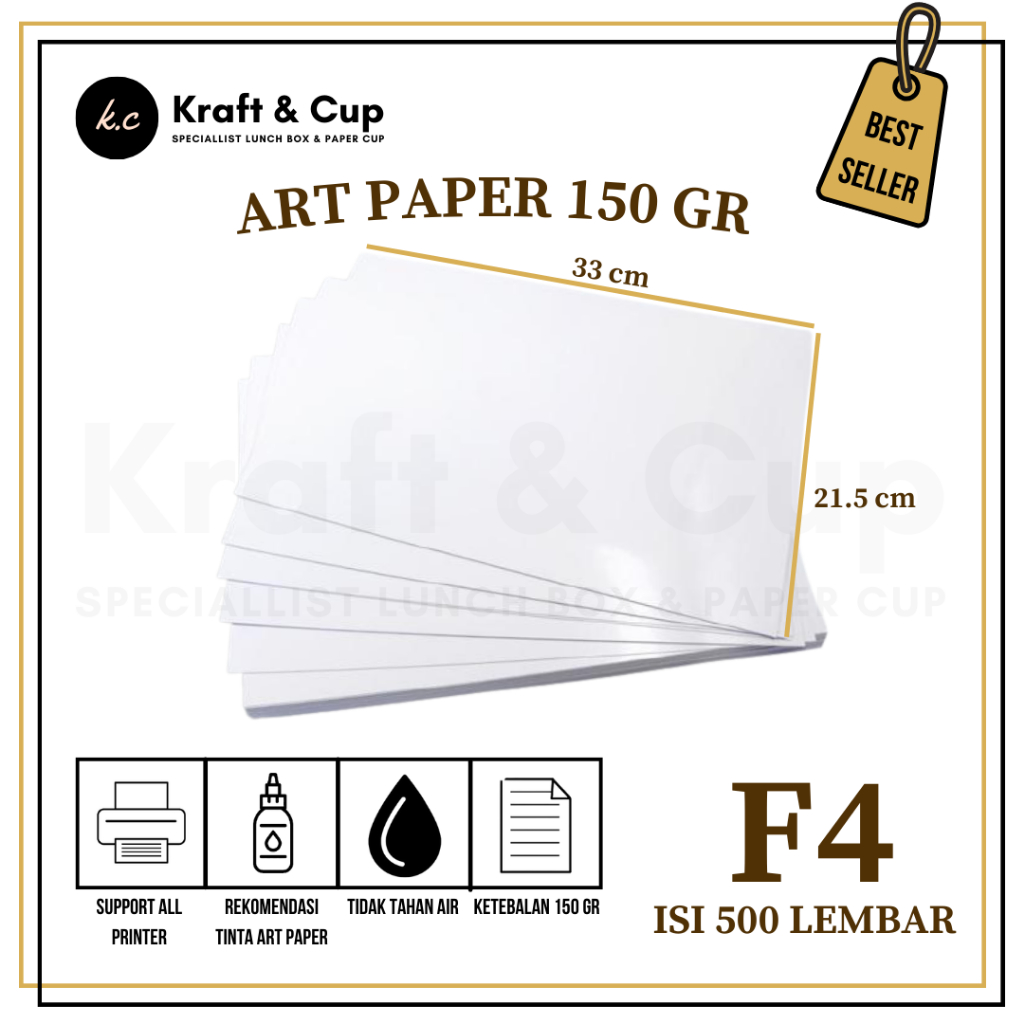

Kertas Art Paper F4 150 gr isi 500 lembar / Art Paper F4 150 gsm