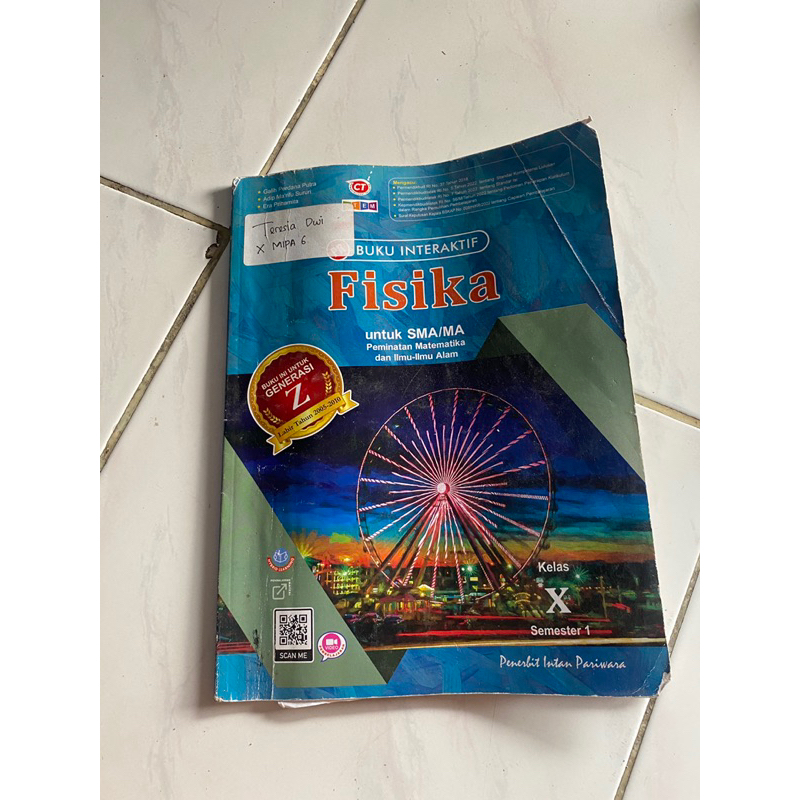 Buku lks Intan Pariwara kelas 11 semester 1/kimia/fisika/sejarah/bhs indo/matematika/bhs inggris/ppk