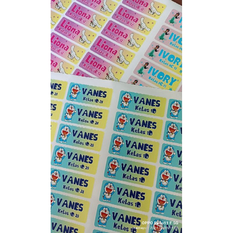 

custom label buku tulis ukuran 7x3