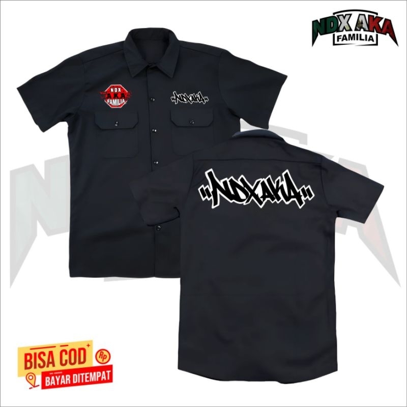 KEMEJA pendek casual NDXAKA original distro - WORKSHIRT band LOKAL distro terbaru unisex