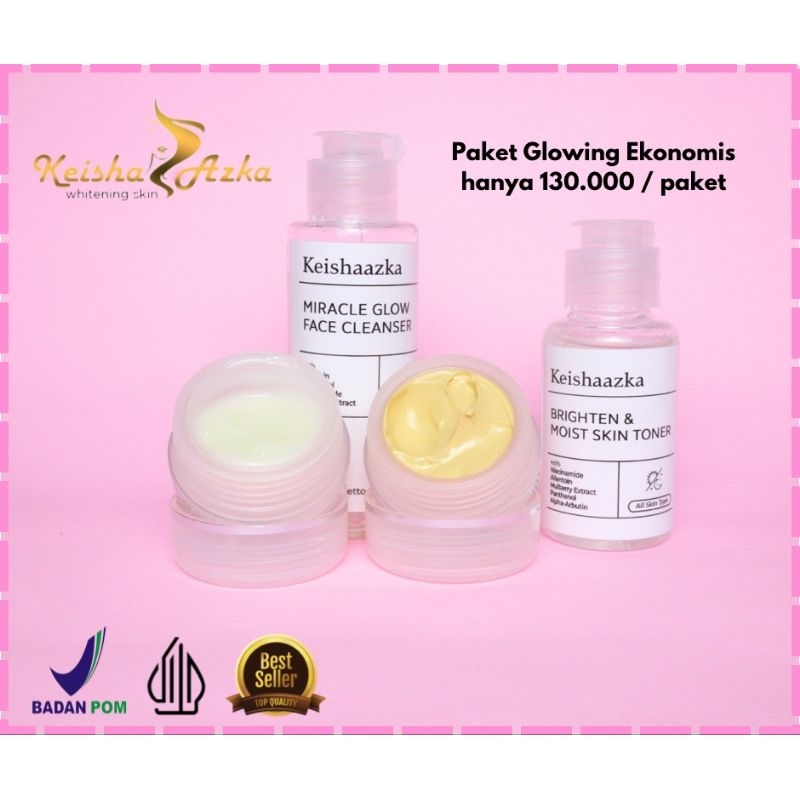 KeishaAzka Whitening Skin Paket Glowing Ekonomis