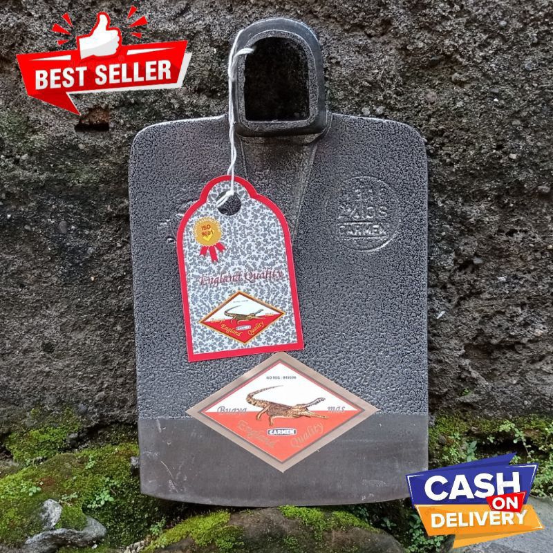 Cangkul Buaya Carmen No 1 / Cangkul Tanah Cap Buaya Emas Anti Gompal / Cangkul Buaya Berkualitas Ori