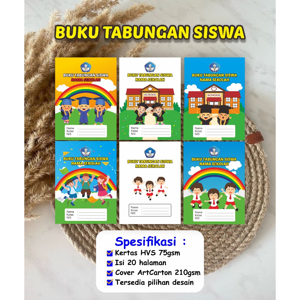 

Buku Tabungan Custom | Buku Tabungan Sekolah | Buku Tabungan Anak TK l Buku Tabungan PAUD TK SD