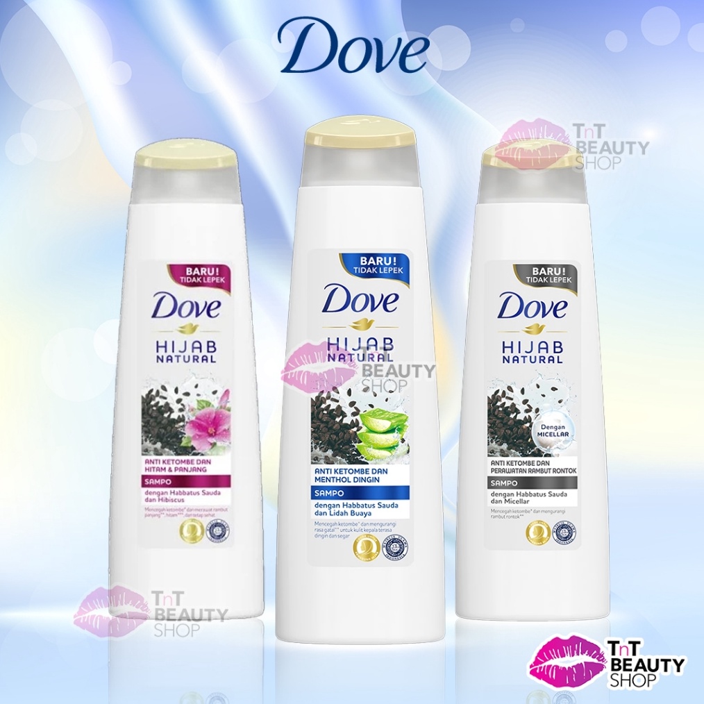IMPOR TERBARU Dove Shampoo Hijab Natural Anti Ketombe Rambut Hitam Panjang  Rambut Rontok  DOVE Seru