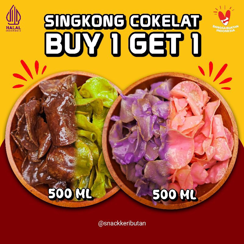 

Beli 1 Gratis 1 Singkong Cokelat Lumer 1000/2000 ML By Snack Keributan