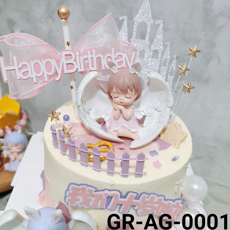 

PRAKTIS GRAG1 Cake topper hiasan kue angel malaikat sayap peri yamama baking